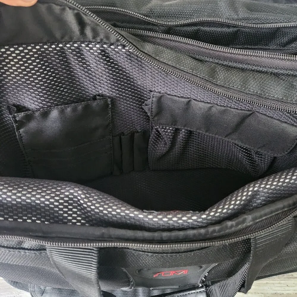 Tumi T-Tech T2 Carry On Expandable Nylon Ballistic Laptop Briefcase Bag w/ Strap